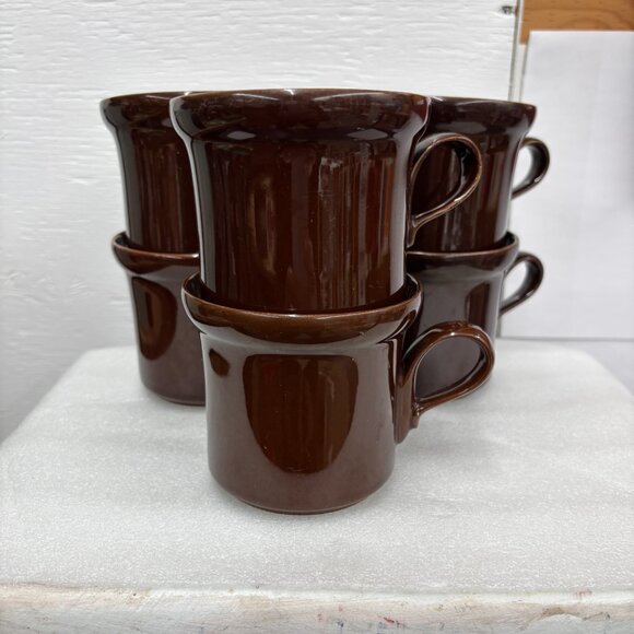 Terracraft International Mugs Set of 6 MCM Fluted Rim- Discontinued - Picture 3 of 12